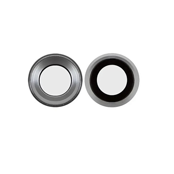 Стекло камеры для iPhone 6, 6S с ободком (серебро)